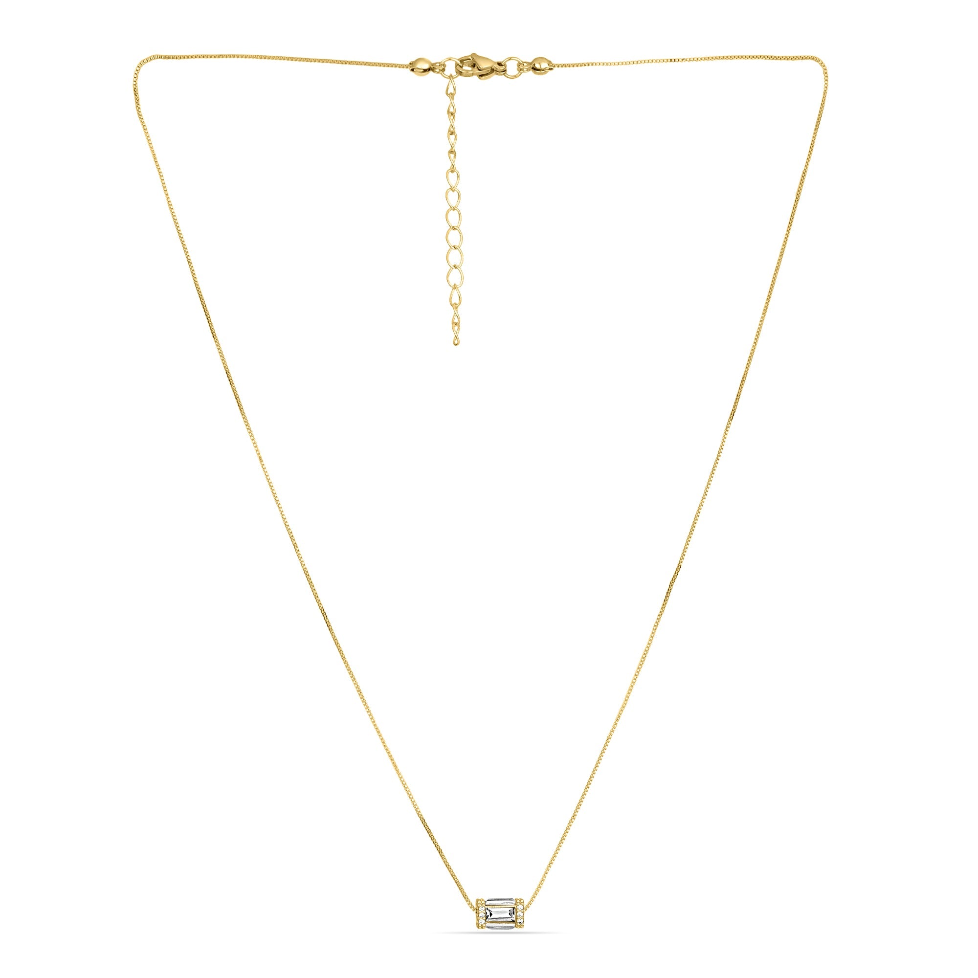 Minimal Crystal Necklace - Fab Couture
