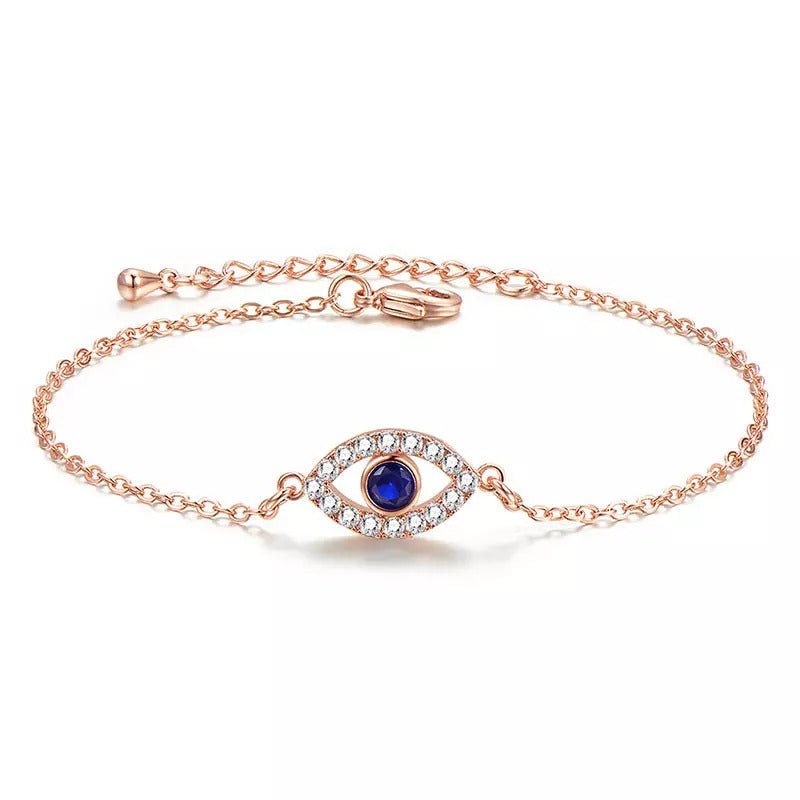 Sapphire Evil Eye Bracelet - Fab Couture