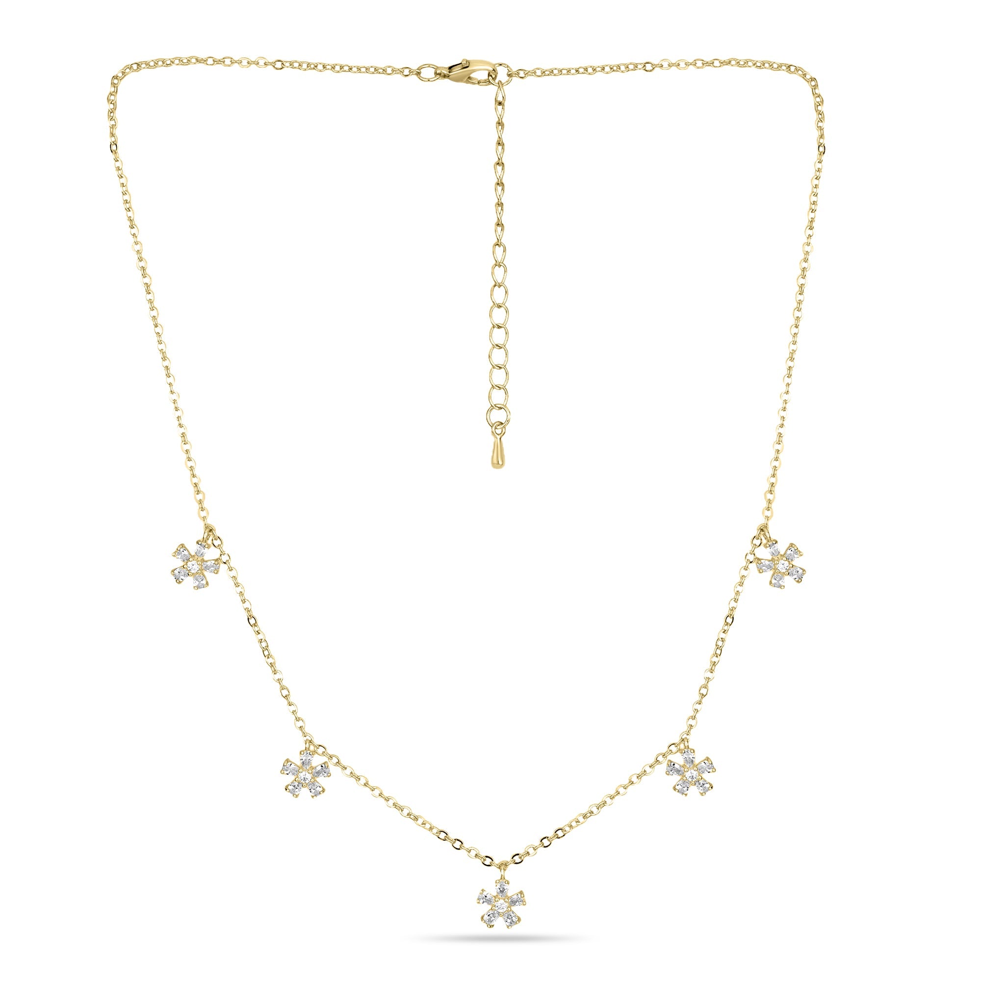 Snowflake Crystal Necklace - Fab Couture