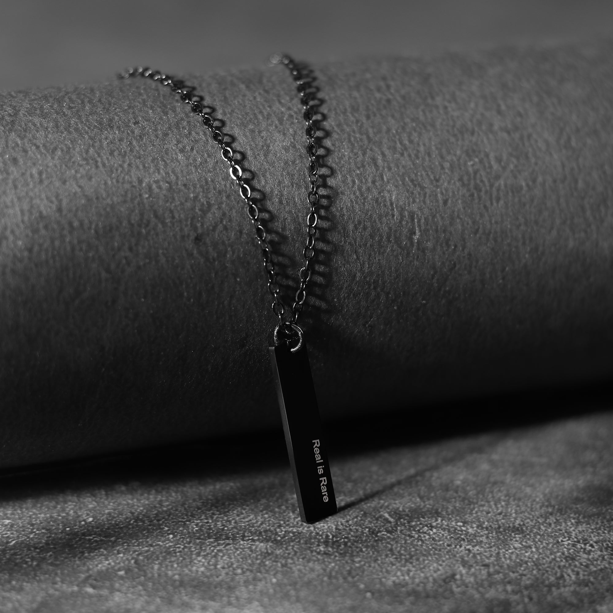 The Charcoal Bar Pendant - Fab Couture