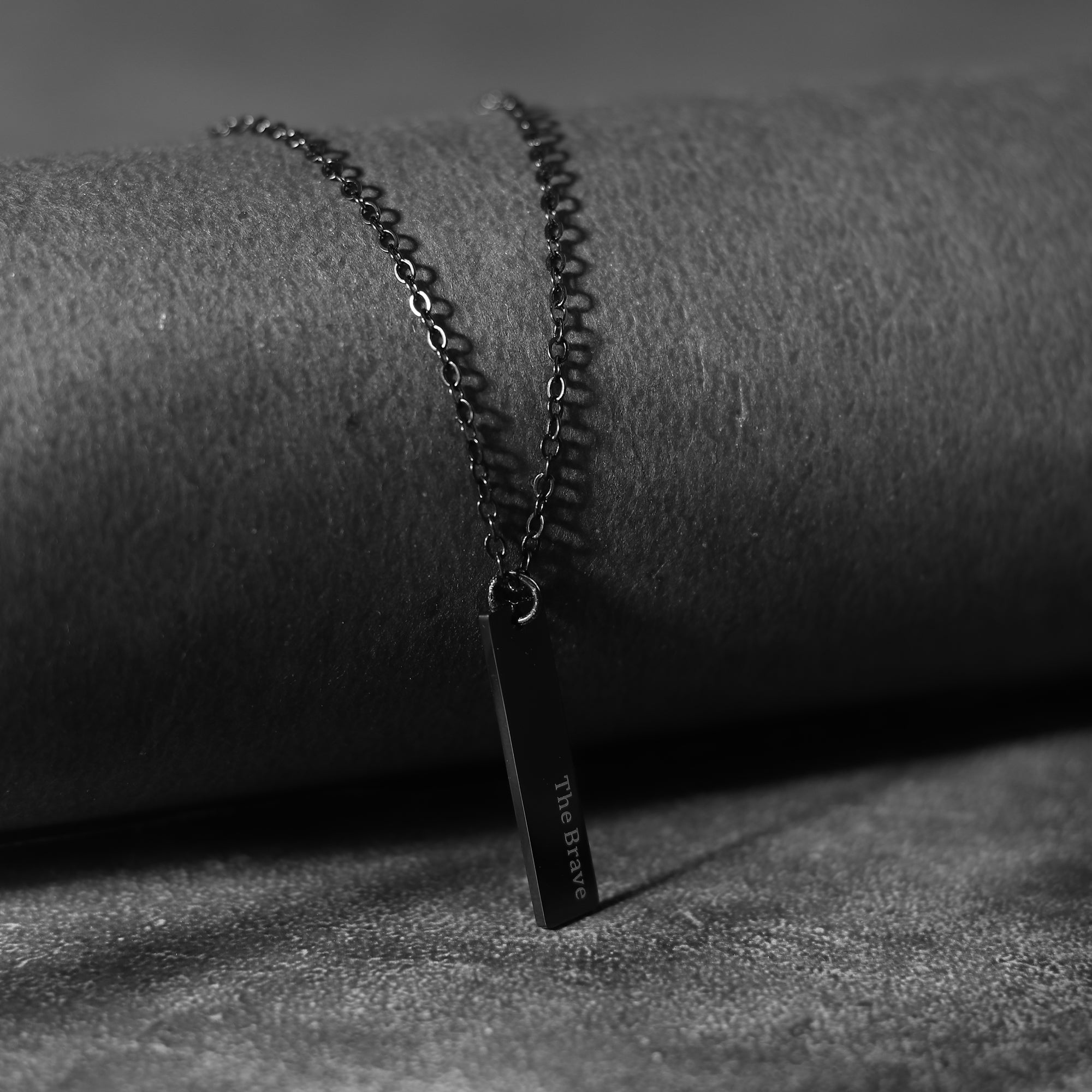 The Charcoal Bar Pendant - Fab Couture