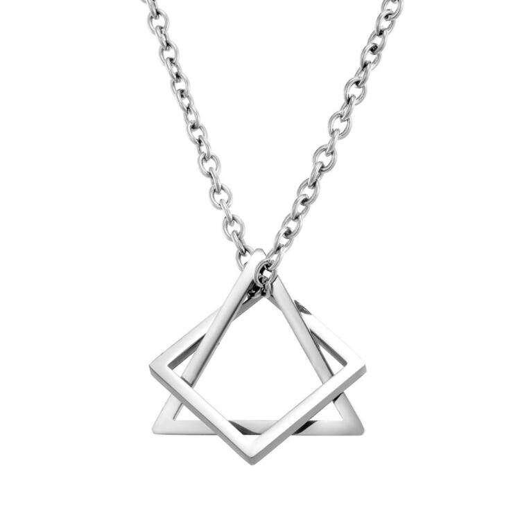 Tri-Square Pendant - Fab Couture