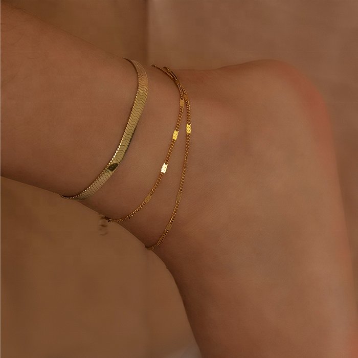Trilayered Anklet - Fab Couture