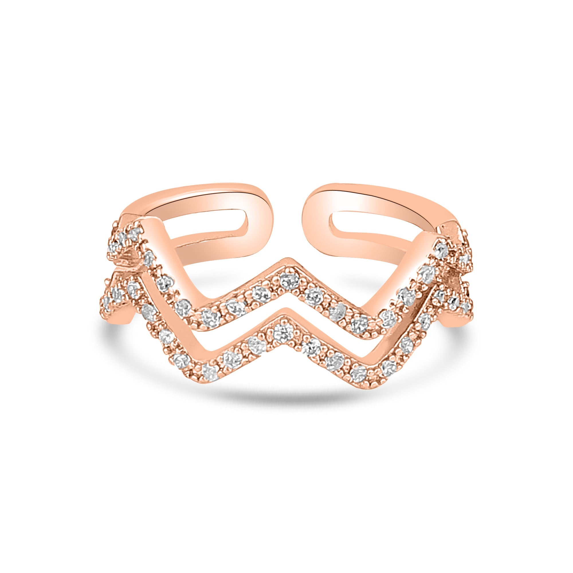 ZigZag Crown Ring - Fab Couture